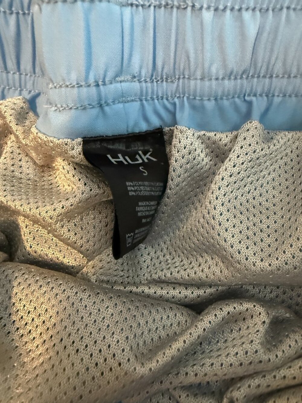 Pair of Blue HUK Swim Shorts Small with Mesh Liner Great Bathing suits 2 for 1 - Picture 11 of 16